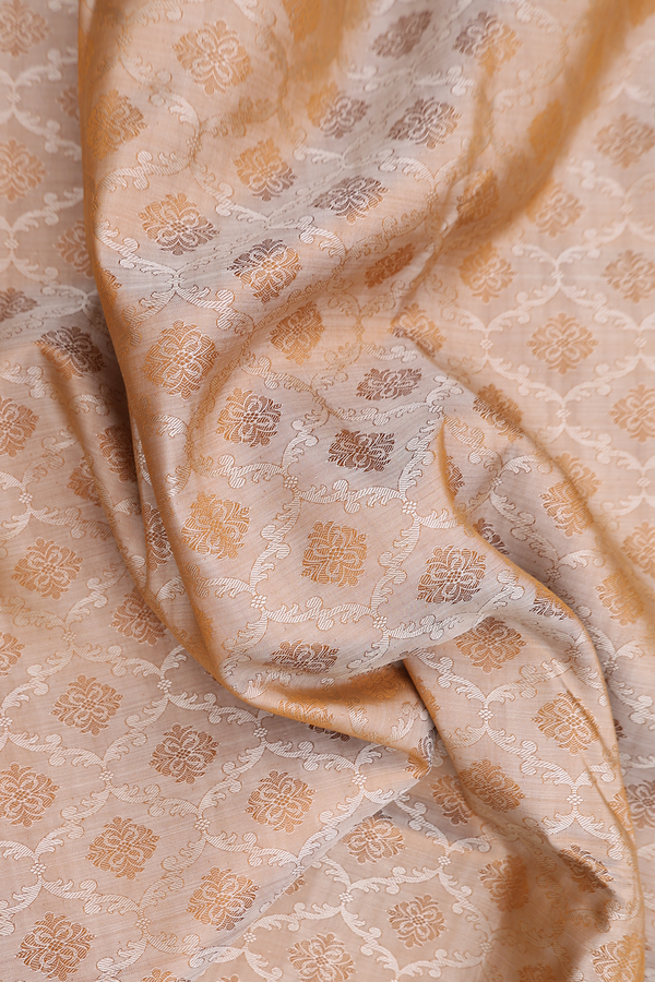 Kanchipuram Silk Saree In Dual Tone With Jacquard Pattern