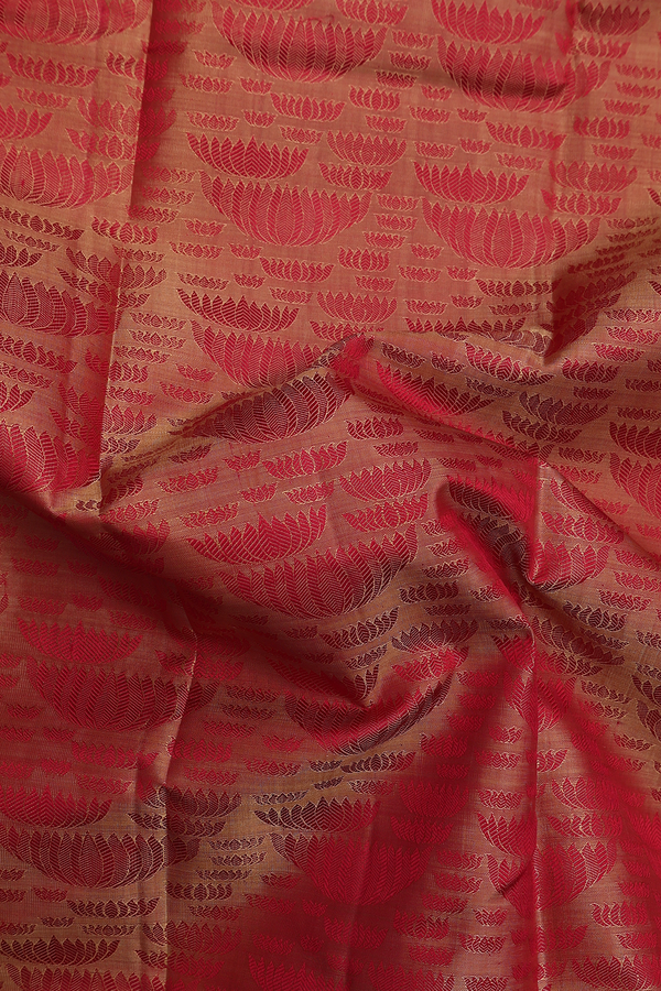 Kanchipuram Silk Saree In Dual Tone With Jacquard Pattern
