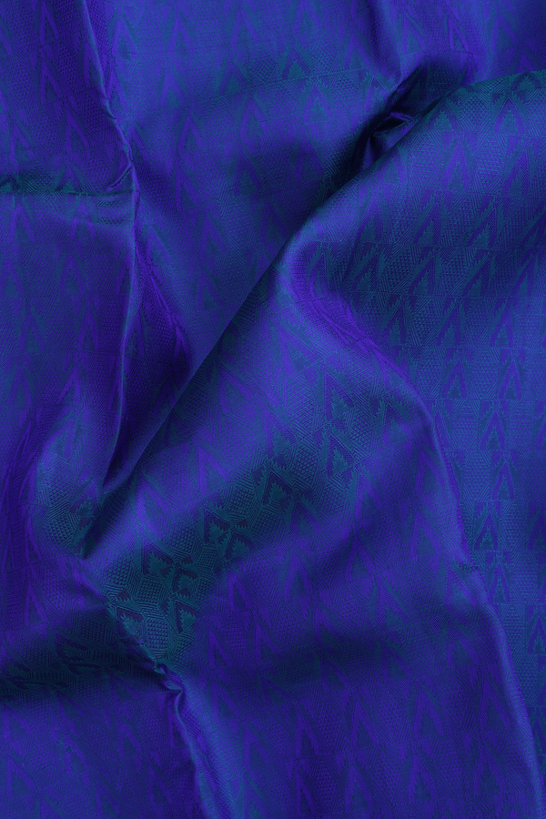 Kanchipuram Silk Saree In Dual Tone With Jacquard Pattern
