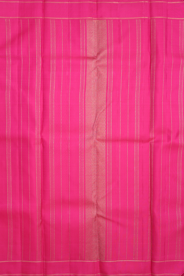 Kanchipuram Silk Saree In Dual Tone With Malli Moggu Buttas