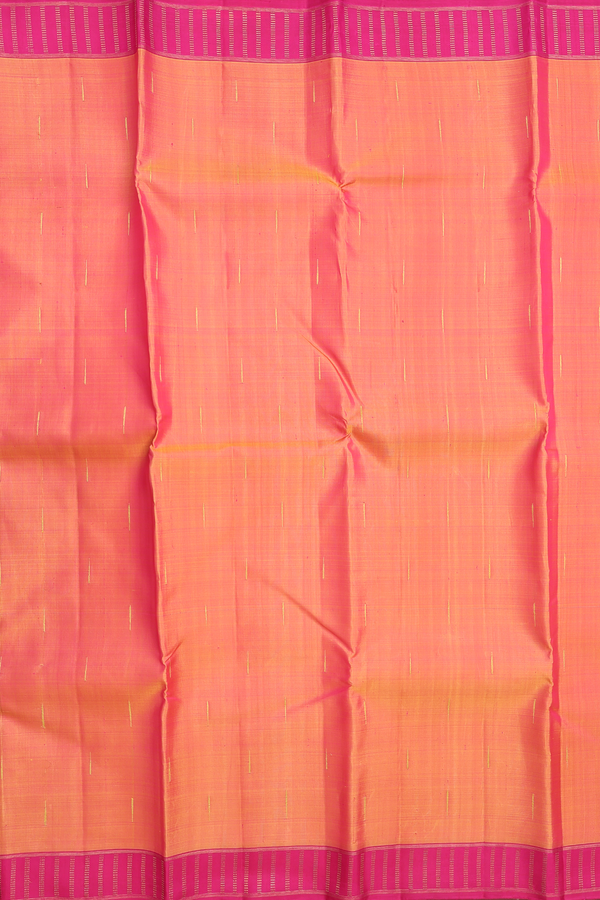 Kanchipuram Silk Saree In Dual Tone With Malli Moggu Buttas