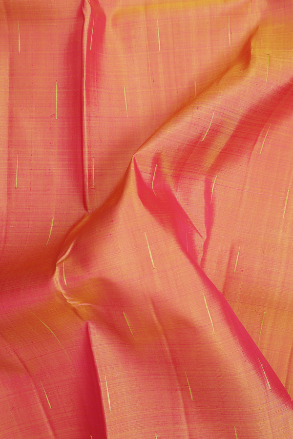 Kanchipuram Silk Saree In Dual Tone With Malli Moggu Buttas