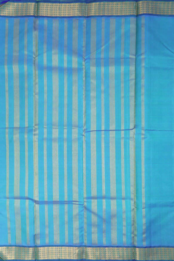 Kanchipuram Silk Saree In Dual Tone With Rudraksh Border