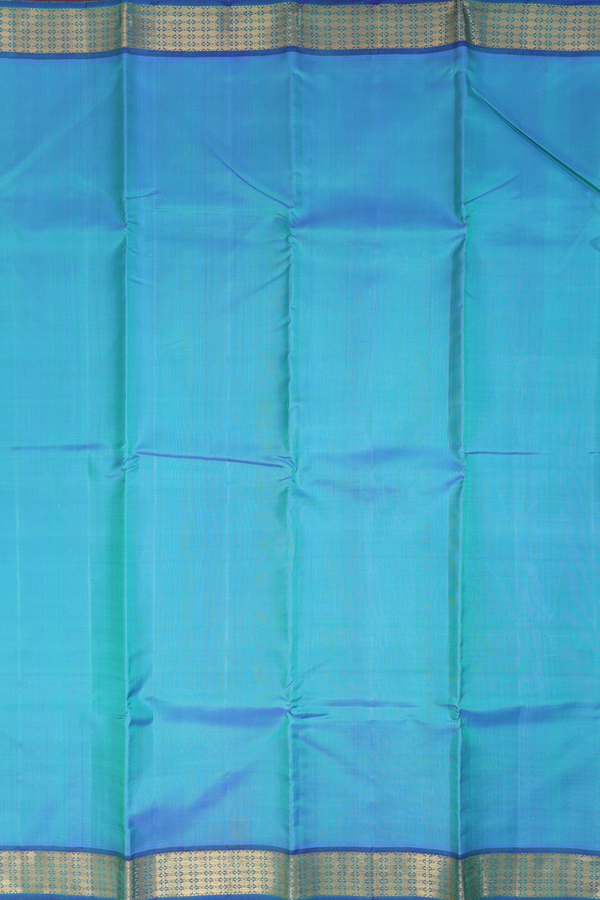 Kanchipuram Silk Saree In Dual Tone With Rudraksh Border
