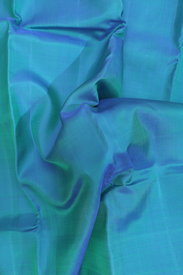 Kanchipuram Silk Saree In Dual Tone With Rudraksh Border