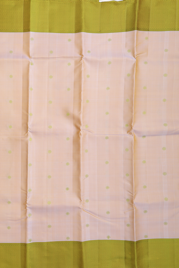 Kanchipuram Silk Saree In Dual Tone With Threadwork Buttas