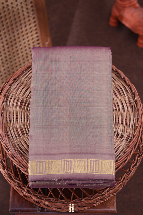 Kanchipuram Silk Saree In Dual Tone With Zari Border
