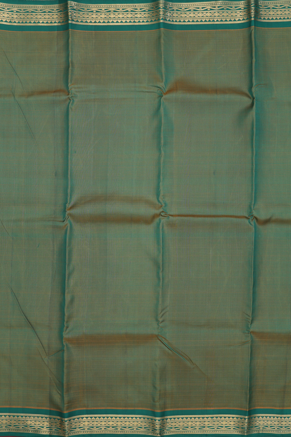 Kanchipuram Silk Saree In Dual Tone With Zari Border