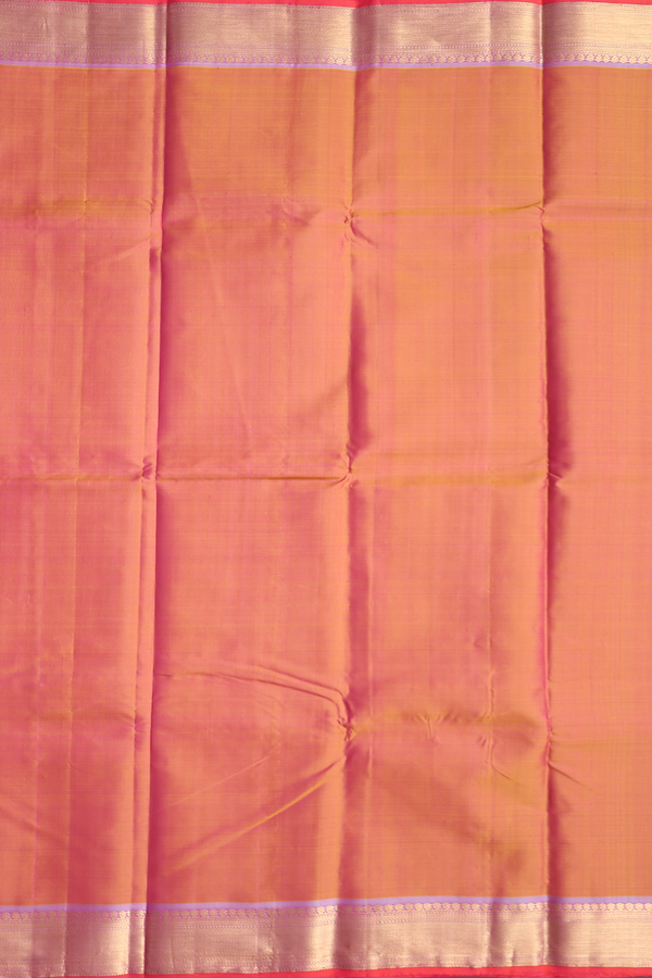 Kanchipuram Silk Saree In Dual Tone With Zari Border