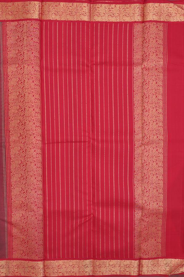 Kanchipuram Silk Saree In Dual Tone With Zari Buttas
