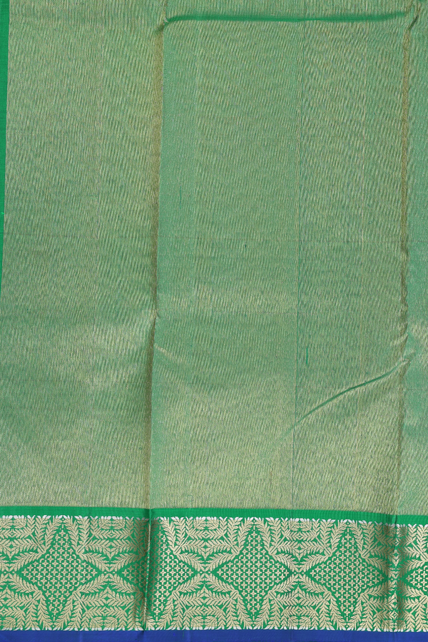 Kanchipuram Silk Saree In Dual Tone With Zari Buttas