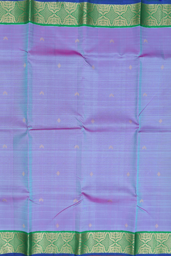 Kanchipuram Silk Saree In Dual Tone With Zari Buttas