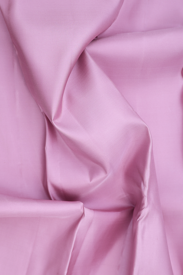 Kanchipuram Silk Saree In Dusty Lavender With Zari Border