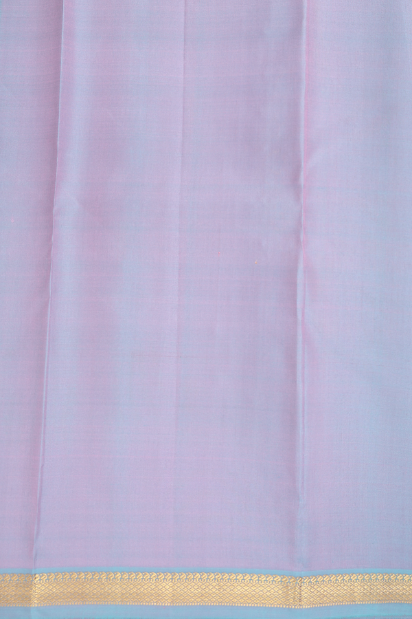 Kanchipuram Silk Saree In Dusty Lavender With Zari Buttas