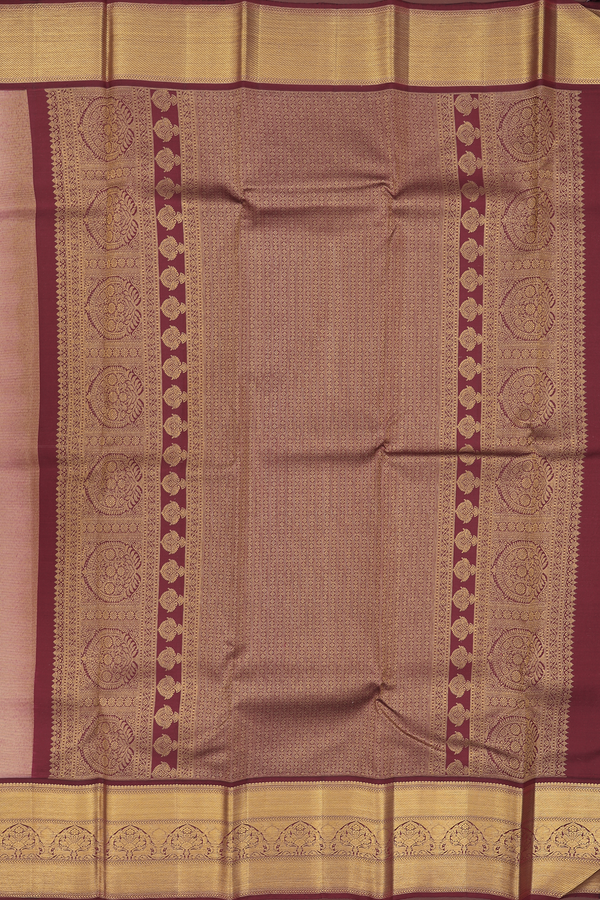 Kanchipuram Silk Saree In Pale Purple With Floral Buttas