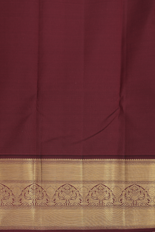 Kanchipuram Silk Saree In Pale Purple With Floral Buttas