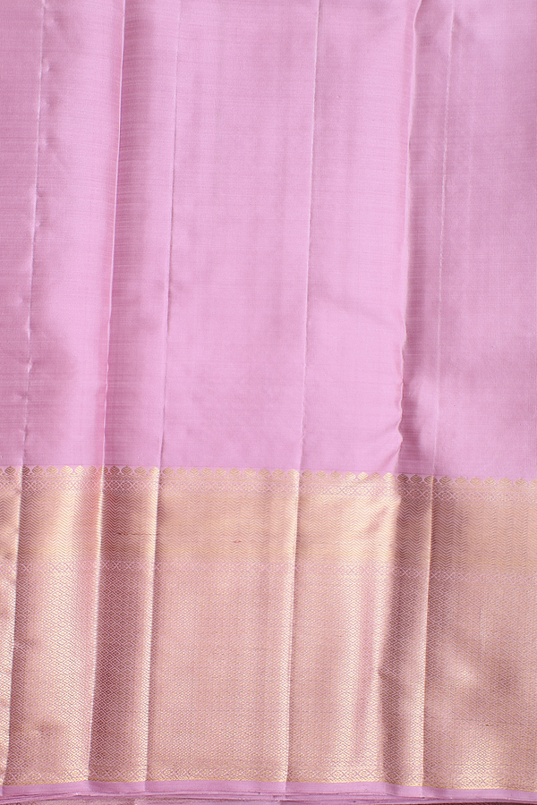 Kanchipuram Silk Saree In Dusty Pink With Brocade Design