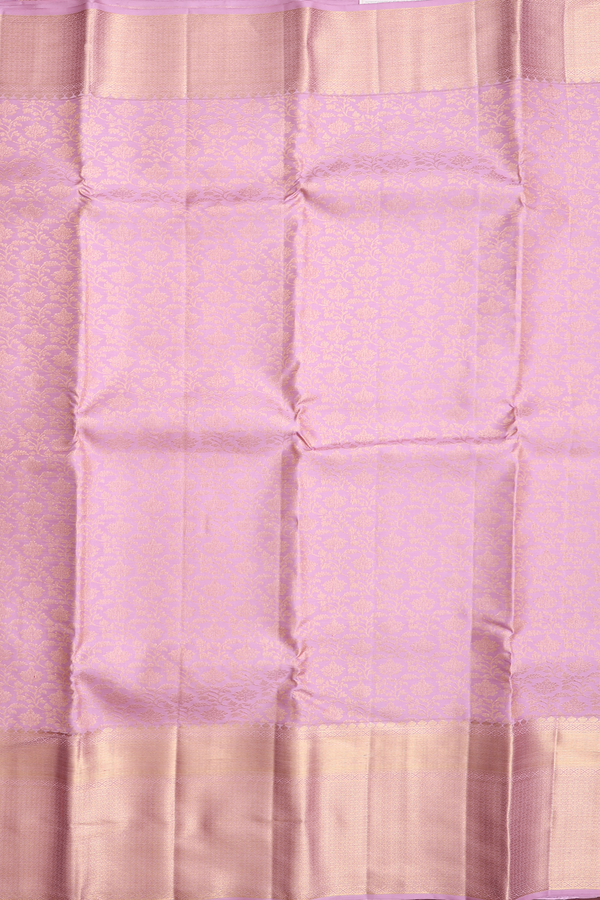 Kanchipuram Silk Saree In Dusty Pink With Brocade Design