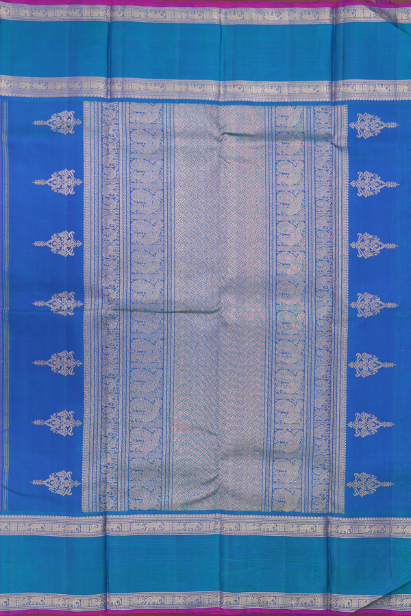 Kanchipuram Silk Saree In Dusty Pink With Checks Design