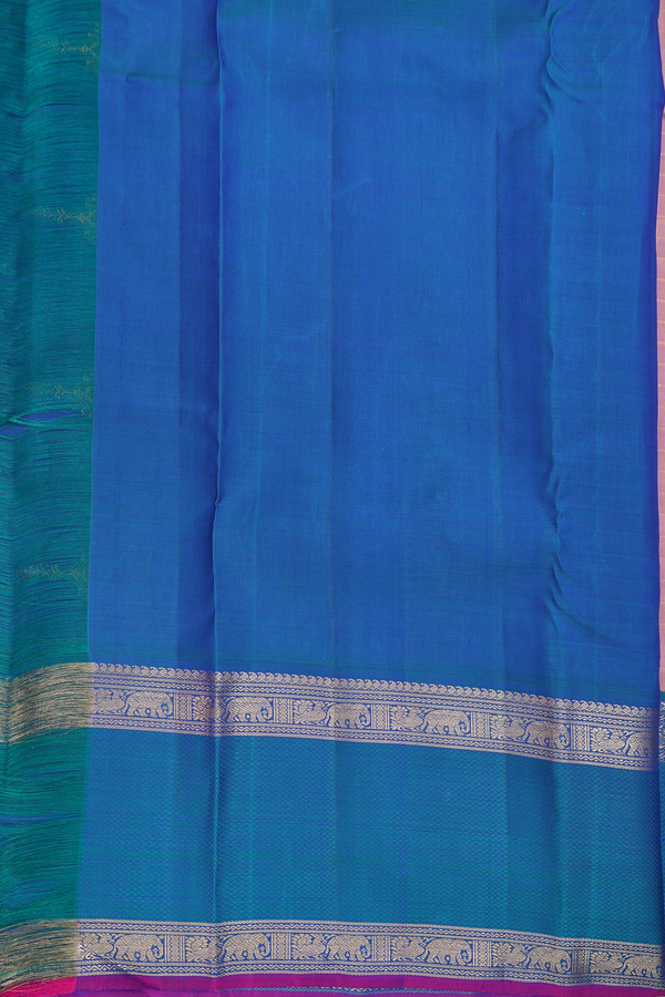 Kanchipuram Silk Saree In Dusty Pink With Checks Design