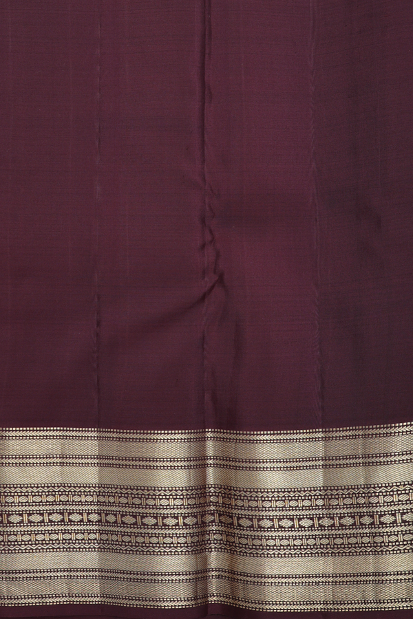 Kanchipuram Silk Saree In Dusty Pink With Peacock Buttas