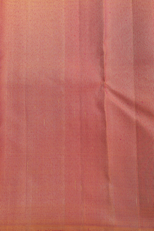 Kanchipuram Silk Saree In Dusty Pink With Step Border