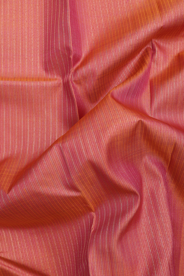 Kanchipuram Silk Saree In Dusty Pink With Step Border