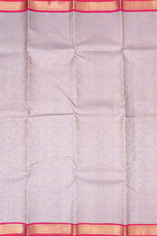 Kanchipuram Silk Saree In Dusty Purple With Brocade Design
