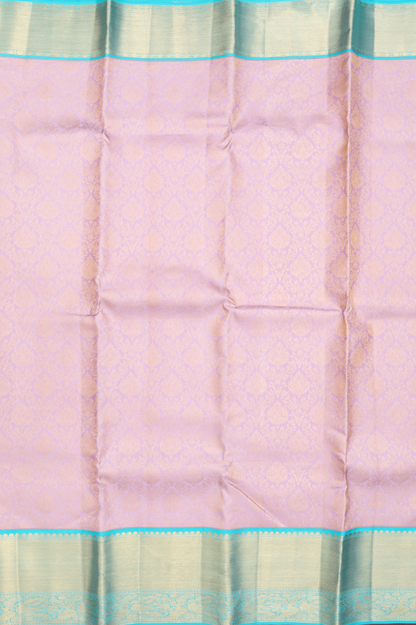 Kanchipuram Silk Saree In Dusty Purple With Brocade Design