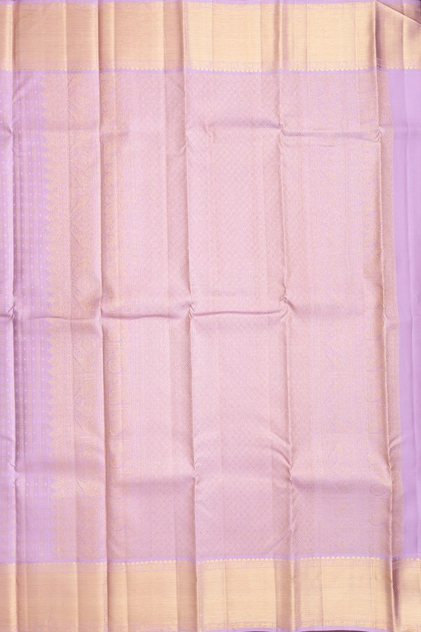 Kanchipuram Silk Saree In Dusty Purple With Checks Design