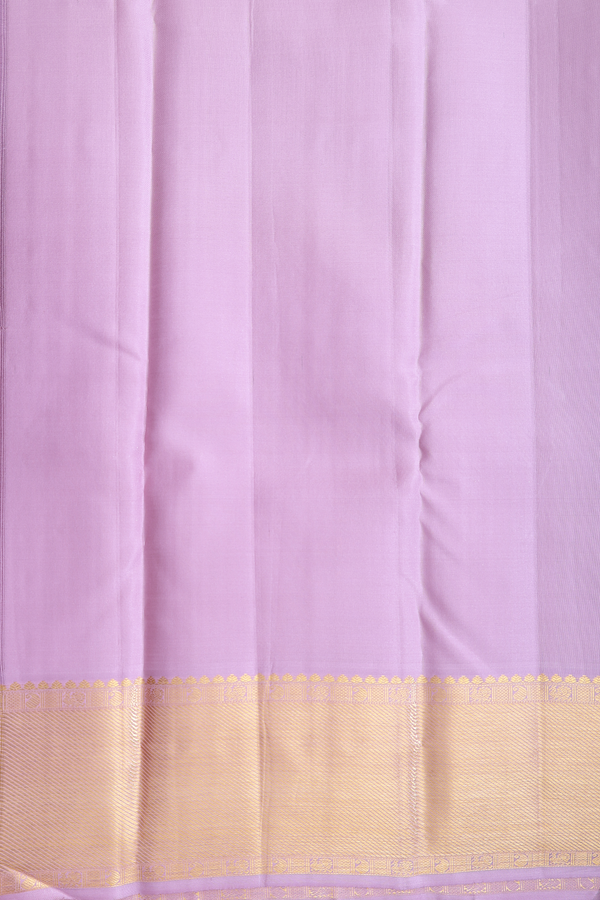 Kanchipuram Silk Saree In Dusty Purple With Checks Design
