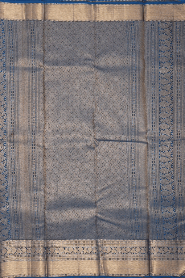 Kanchipuram Silk Saree In Dusty Purple With Floral Design