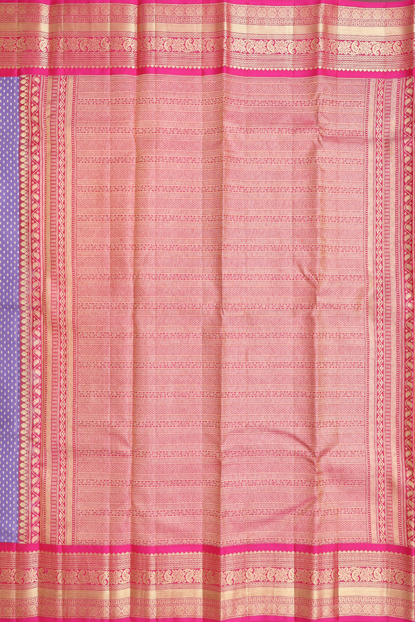 Kanchipuram Silk Saree In Dusty Purple With Zari Buttas
