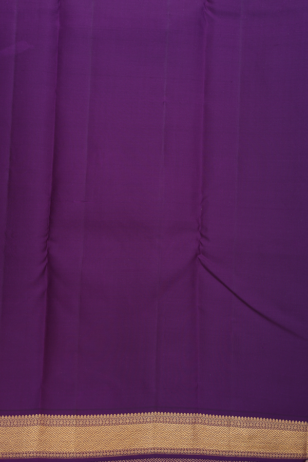 Kanchipuram Silk Saree In Dusty Purple With Zari Buttas