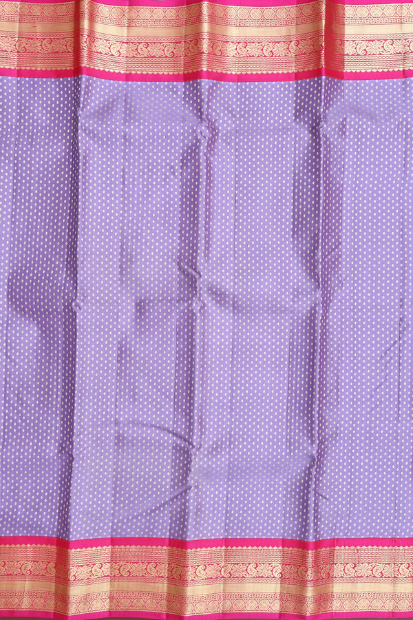 Kanchipuram Silk Saree In Dusty Purple With Zari Buttas