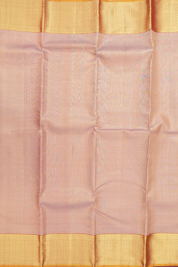 Kanchipuram Silk Saree In Dusty Rose With Brocade Design