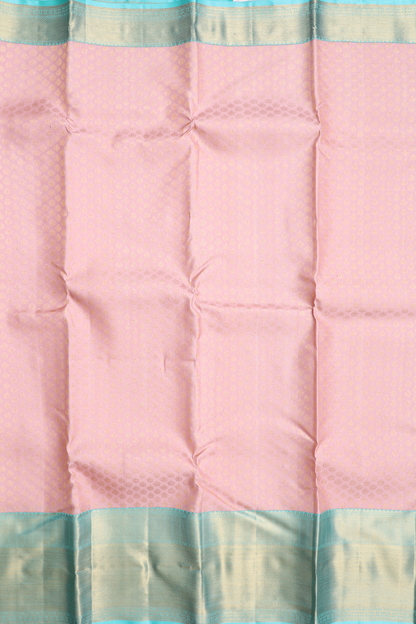 Kanchipuram Silk Saree In Dusty Rose With Brocade Design