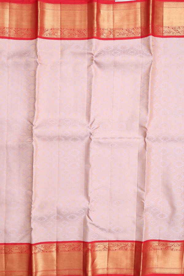 Kanchipuram Silk Saree In Dusty Rose With Brocade Design
