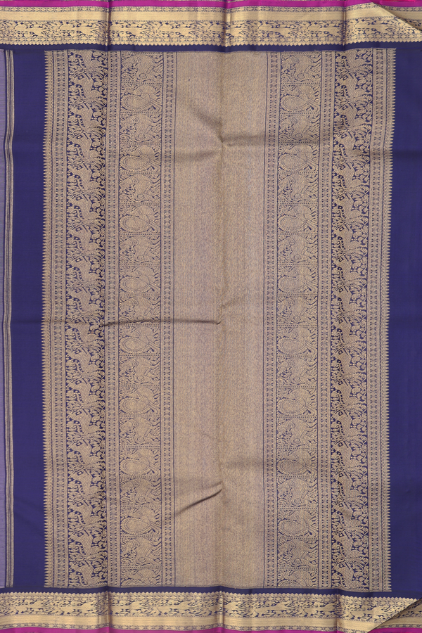 Kanchipuram Silk Saree In Dusty Rose With Threadwork Buttas