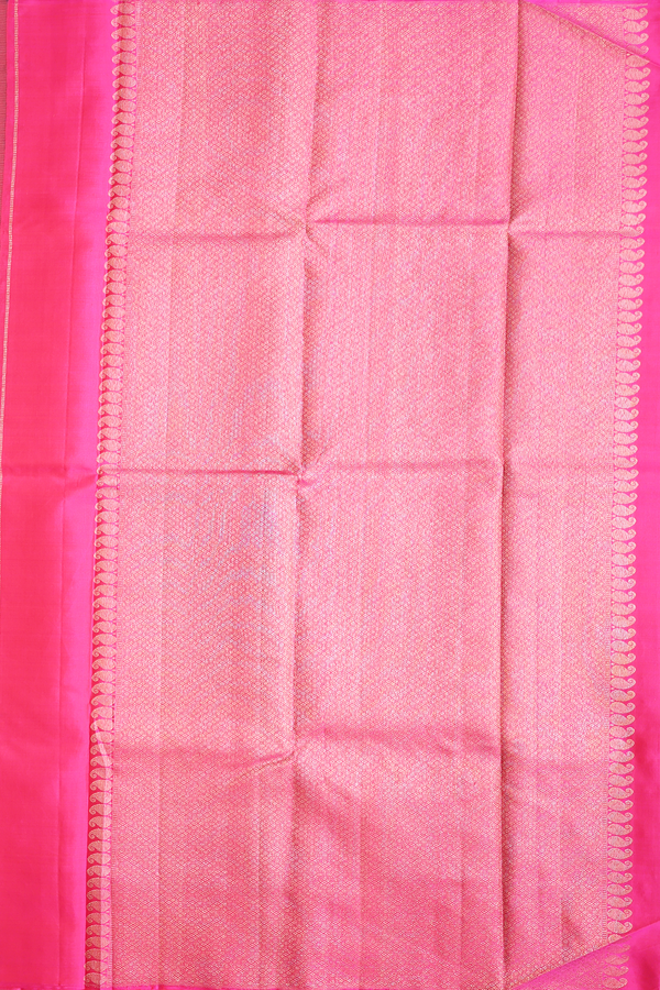 Kanchipuram Silk Saree In Emerald Green With Jacquard Pattern