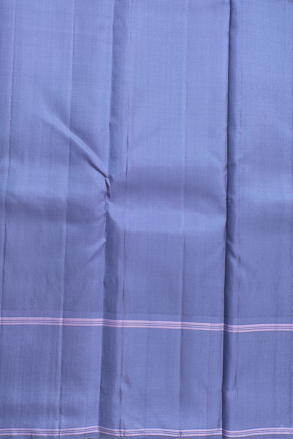 Kanchipuram Silk Saree In Fern Green With Stripes Design