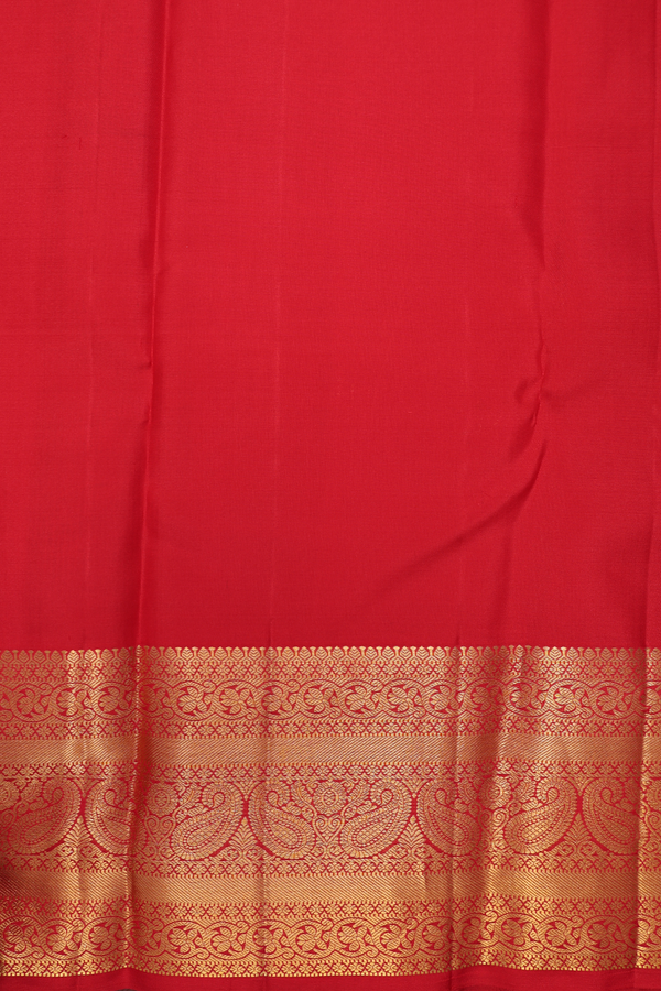 Kanchipuram Silk Saree In Forest Green With Brocade Design