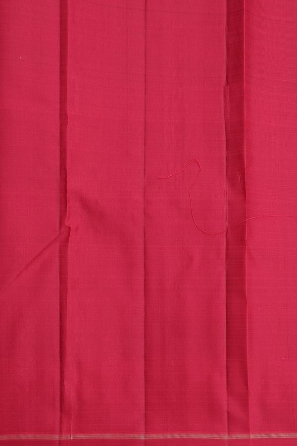 Kanchipuram Silk Saree In Forest Green With Checks Design