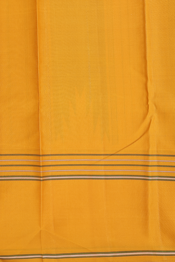 Kanchipuram Silk Saree In Forest Green With Checks Design
