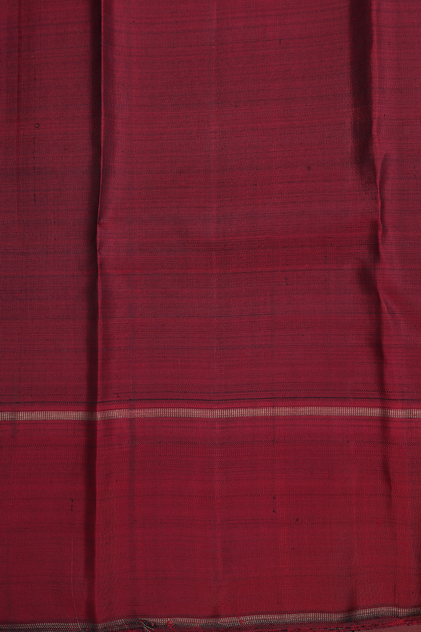 Kanchipuram Silk Saree In Forest Green With Floral Buttas