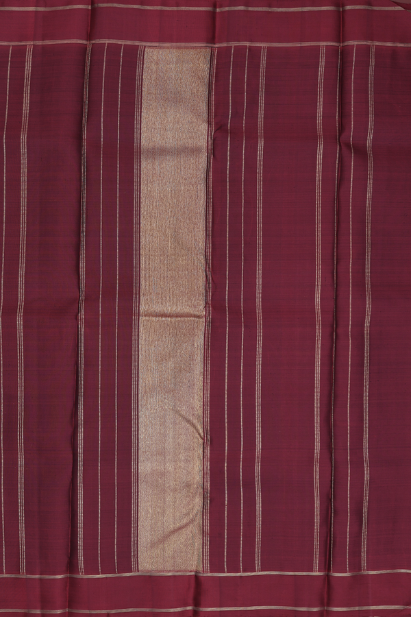 Kanchipuram Silk Saree In Forest Green With Jacquard Pattern