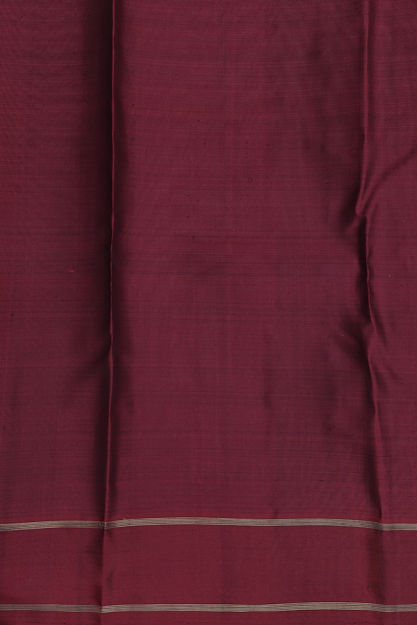 Kanchipuram Silk Saree In Forest Green With Jacquard Pattern