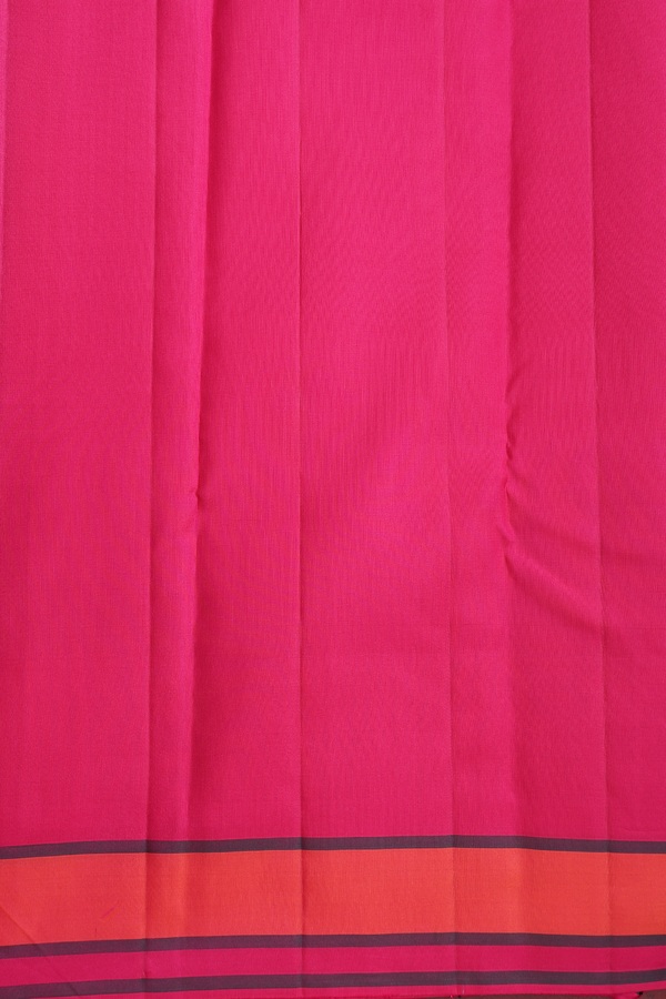 Kanchipuram Silk Saree In Forest Green With Paisley Buttas