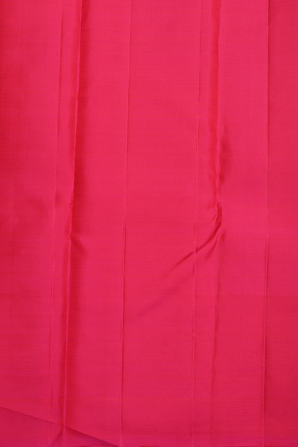 Kanchipuram Silk Saree In Orange With Stripes Design