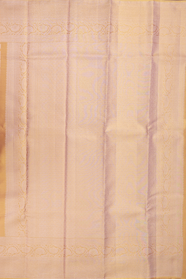 Kanchipuram Silk Saree In Gold Tissue With Floral Design